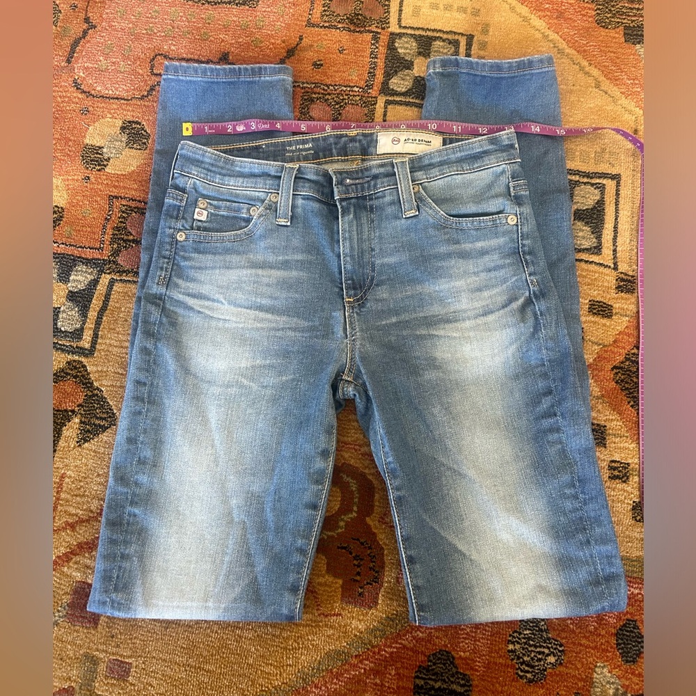 AG ED Denim Adriano Goldschmied The Prima Mid Rise Cigarette Jeans sz 25 R